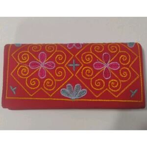 Floral Geometric Clutch Wallet